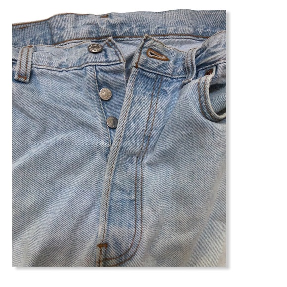 Vtg  Levis 501 USA 33x27 holes thrashed grunge - Picture 4 of 9
